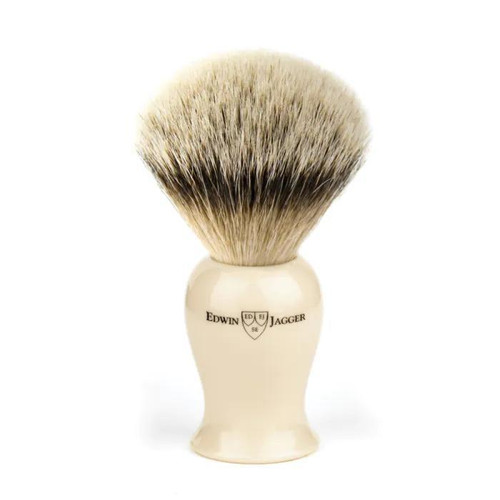 Edwin Jagger | Silvertip Badger Shaving Brush Plaza Imitation Ivory
