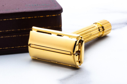 1948-50 Gillette Aristocrat Gold Double Edge Safety Razor Set | 24K Gold Revamp