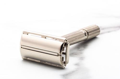 1962 H2 Gillette Slim Adjustable TTO Double Edge Safety Razor | Factory Nickel Revamp