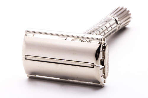 1963 I3 Gillette Flare Tip Super Speed Safety Razor | Factory Nickel Revamp