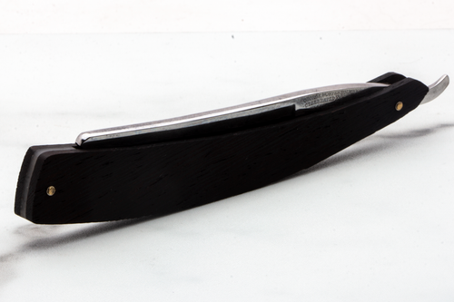 4/8" Vintage Restored George Wostenholm & Sons Straight Razor With Black Wood Scales