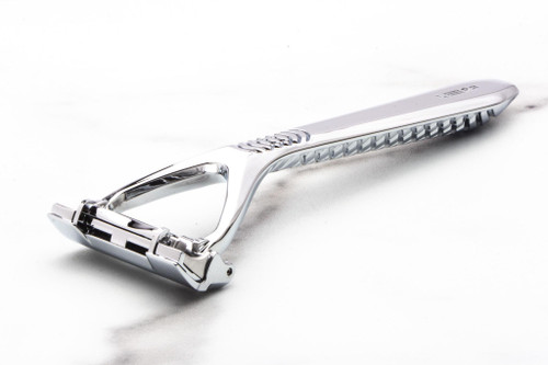 Leaf Two Razor | Double Blade Pivoting Razor - Chome