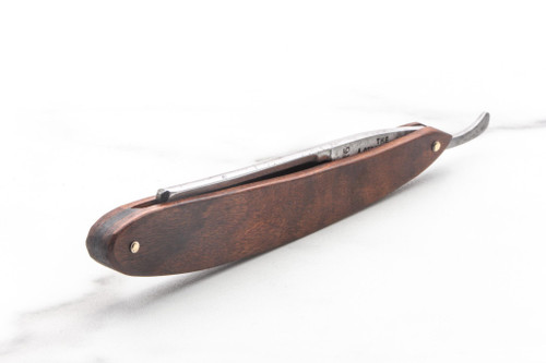 5/8" Vintage Restored A.Strassburger Co "Shorty" Straight Razor with Wood Scales