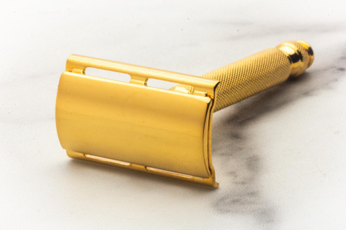 1940s WWII NEW Gillette Double Edge Ball End Safety Razor | 24k Gold Revamp