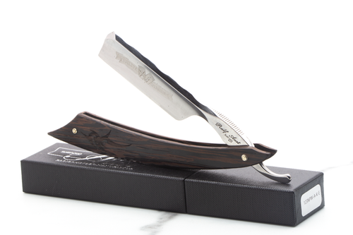 6/8" Ralf Aust American Point Straight Razor With Wenge Wood Scales