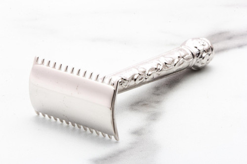 1918 Pocket Edition Double Edge Safety Razor Floral Edition | Rhodium Revamp