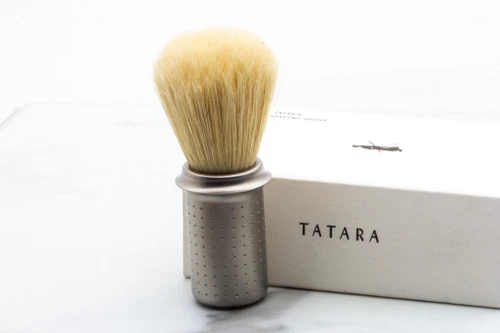 TATARA | Premium Boar Stainless Steel Shaving Brush - Matte