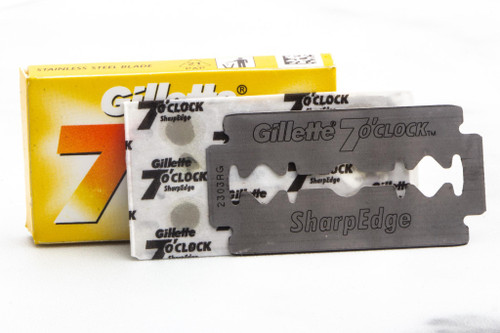 Gillette 7 O'clock Yellow Double Edge (DE) Razor Blades