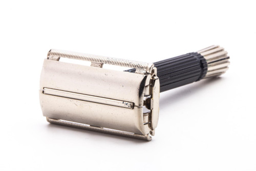 1969 O2 Gillette Black Handle Super Speed Safety Razor | Original Condition