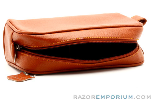 Parker | Saddle Brown Leather Toiletry Bag