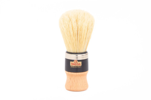 Omega | 20102 Wood Handle Boar Bristle Shaving Brush