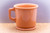 Peach Colored Plastic Shaving Mug