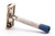 1955 A2 Gillette Light / Blue-Tip Double Edge Flare Tip Safety Razor | Factory Nickel Revamp