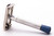 1960 E1 Gillette Light / Blue-Tip DE Super Speed Safety Razor | Factory Nickel Revamp