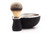 Leaf | Metal & Silicone Shave Bowl And Brush - Black