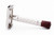 1956 B2 Gillette Heavy Red Tip Super Speed TTO Double Edge Safety Razor  | Factory Nickel Revamp