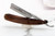 6/8" Restored Ralf Aust Straight Razor With Wood Scales and Green Wedge Accent