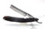 6/8" Vintage Restored Wade & Butcher Straight Razor with Dark Horn Scales & Red Wedge Accent