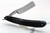 5/8" Vintage Restored Wade & Butcher Straight Razor with Dark Horn Scales & Blue Wedge Accent