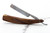 5/8" Vintage Restored S.C.W. 53 Engels Straight Razor With Custom Wood Scales & Blue Wedge Accent
