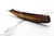 5/8" Vintage Restored S.C.W. 53 Engels Straight Razor With Custom Wood Scales & Blue Wedge Accent