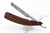 4/8" Vintage Restored Cattaraugus Cutlery Co. Straight Razor With Wood Scales & Red Accent Wedge