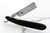 7/8" Vintage Restored Rauh & Co. "Pole Razor" Straight Razor With Black Acrylic Filigree Custom Scales