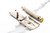 1970 P4 Gillette Double Edge Safety Razor Set With Gold & Pink Razor N Blade Case | Original Condition