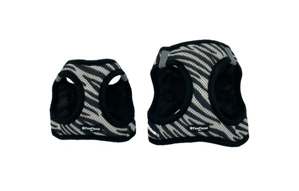 Pet Harness for dogs and cats custom made design for micro, teacup, mini, and toy sizes - Zebra Print Pattern