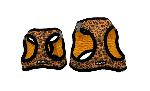 Pet Harness for dogs and cats custom made design for micro, teacup, mini, and toy sizes - Leopard Print Pattern