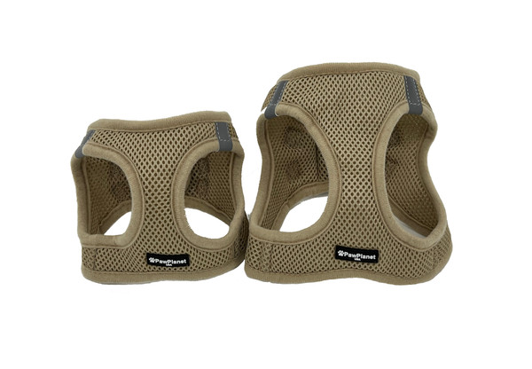 Pet Harness for dogs and cats custom made design for micro, teacup, mini, and toy sizes - Khaki (Beige)