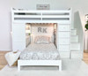 Allen House Student Loft Bed with Stairs White | Allen House | AH-SL-TT-01-STR