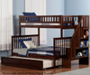 Woodland Stair Bunk Bed Twin over Full Antique Walnut | Atlantic Furniture | ATL-AB56704