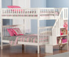 Woodland Stair Bunk Bed Full over Full White | Atlantic Furniture | ATL-AB56802
