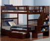 Woodland Stair Bunk Bed Full over Full Antique Walnut | Atlantic Furniture | ATL-AB56804