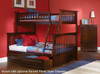 Columbia Twin over Full Bunk Bed Antique Walnut | 24398 | ATLCOL-TF-AW