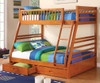 Sedona Twin over Full Bunk Bed with Drawers | Coaster Furniture | CS460183