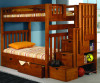 Mission Honey Stair Stepper Bunk Bed | Donco Trading | DT200H