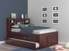 Acadia Merlot Full Size Bookcase Captains Bed