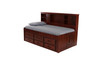 Merlot Twin Size Bookcase Captain's Day Bed