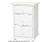 Maxtrix 3 Drawer Nightstand White | Maxtrix Furniture | MX-4235-W