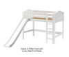 Maxtrix AWESOME Mid Loft Bed with Slide Twin Size Natural | Maxtrix Furniture | MX-AWESOME-NX