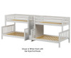 Maxtrix BIGBANG Quadruple Bunk Bed with Stairs Twin over Full Size Natural | Maxtrix Furniture | MX-BIGBANG-NX