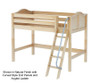 Maxtrix CHIP Mid Loft Bed Twin Size Natural | Maxtrix Furniture | MX-CHIP-NX