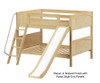 Maxtrix CLIFF Low Bunk Bed w/ Slide Full Size White | Maxtrix Furniture | MX-CLIFF-WX
