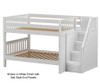 Maxtrix DAPPER Low Bunk Bed with Stairs Full Size Chestnut | Maxtrix Furniture | MX-DAPPER-CX