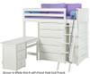 Maxtrix EMPEROR High Loft Bed with Desk Twin Size Natural | Maxtrix Furniture | MX-EMPEROR3L-NX
