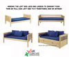 Maxtrix FANTASTIC Castle Low Loft Bed with Slide Full Size Natural 2 | Maxtrix Furniture | MX-FANTASTIC23-NX