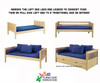 Maxtrix FANTASTIC Castle Low Loft Bed with Slide Full Size Natural 7 | Maxtrix Furniture | MX-FANTASTIC30-NX