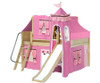 Maxtrix FANTASTIC Castle Low Loft Bed with Slide Full Size Natural 9 | Maxtrix Furniture | MX-FANTASTIC73-NX